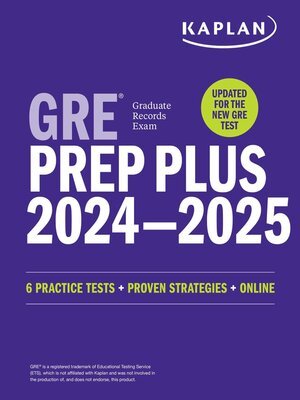 cover image of GRE Prep Plus 2024-2025--Updated for the New GRE